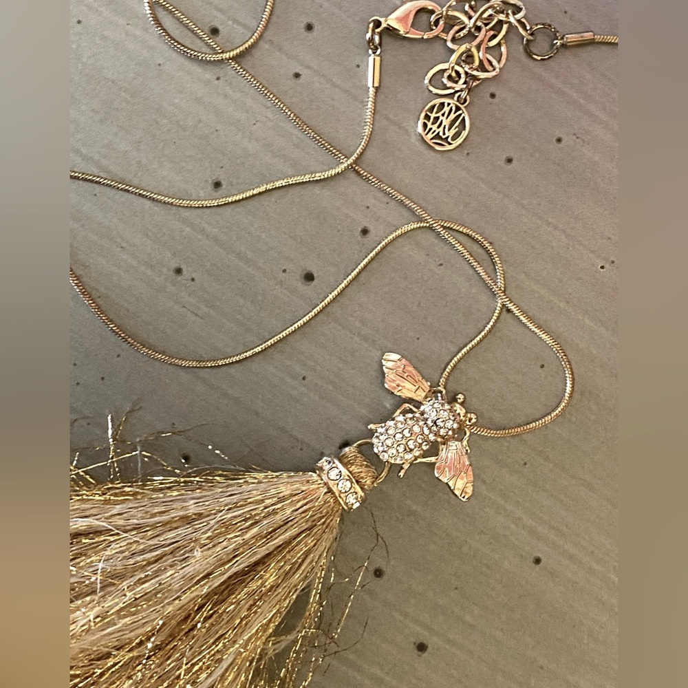 Goldtone Bee Pendant Necklace
